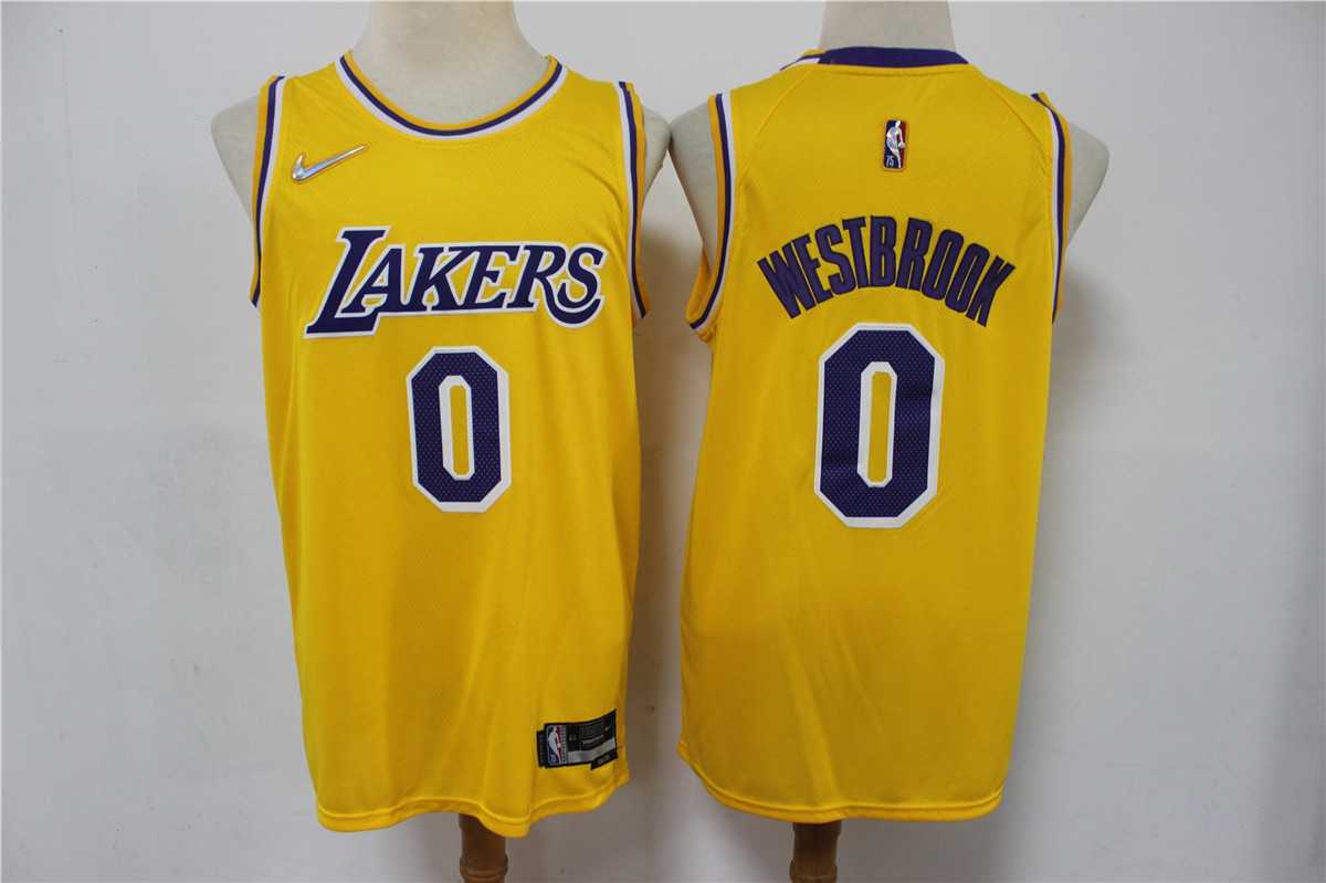 Lakers 0 Russell Westbrook Yellow Nike Diamond 75th Anniversary Swingman Jersey,We sell and wholesale Lakers 0 Russell Westbrook Yellow Nike Diamond 75th Anniversary Swingman Jersey on line form chian!